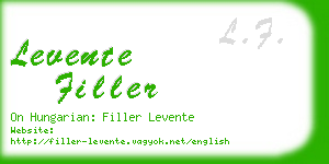 levente filler business card